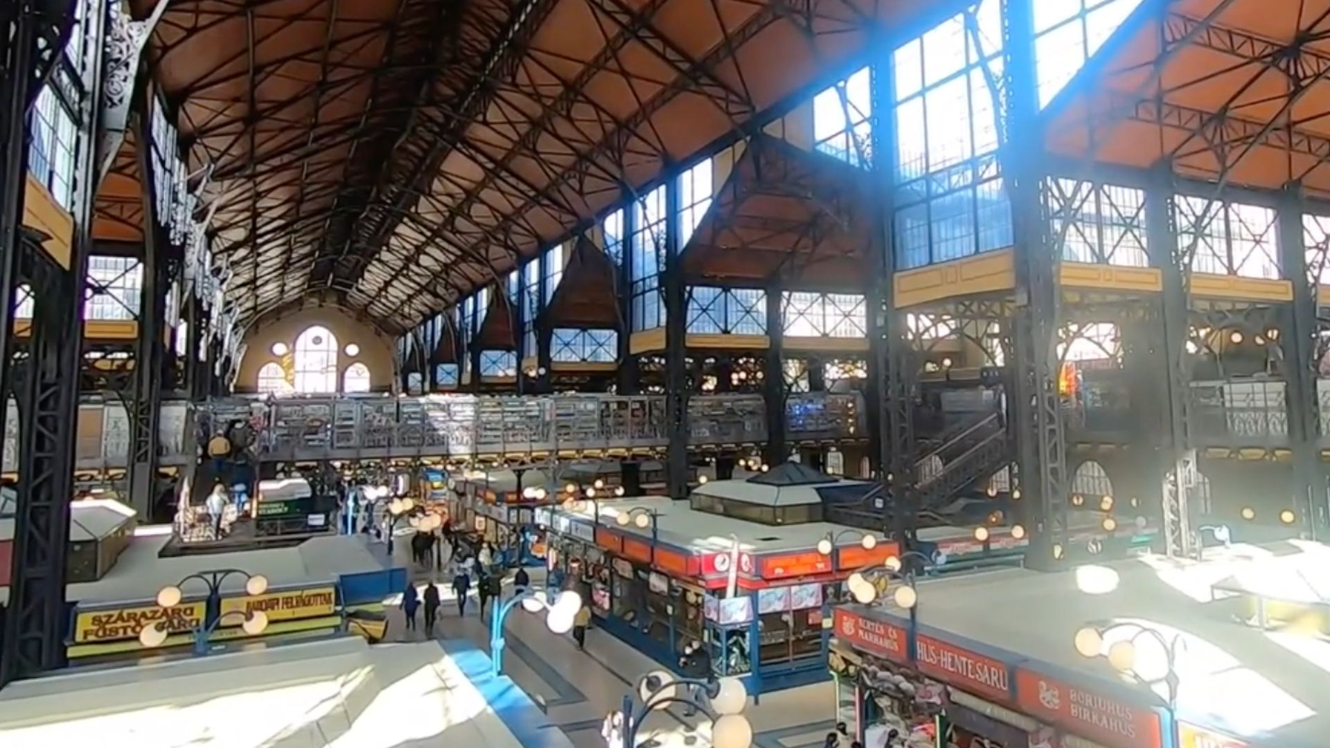 View from the upper-dec in the Great Market Hall, Budapest